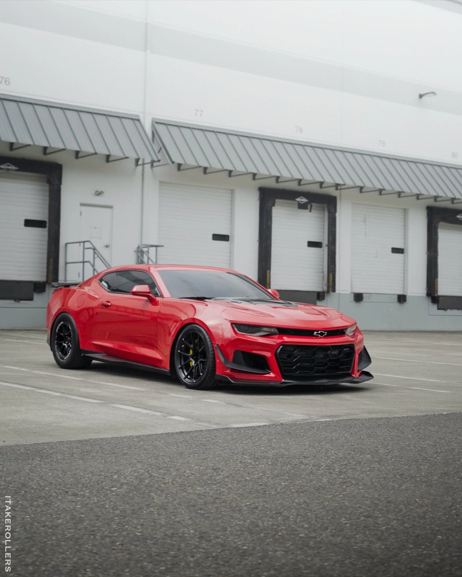 Red Camaro ZL1 static shot