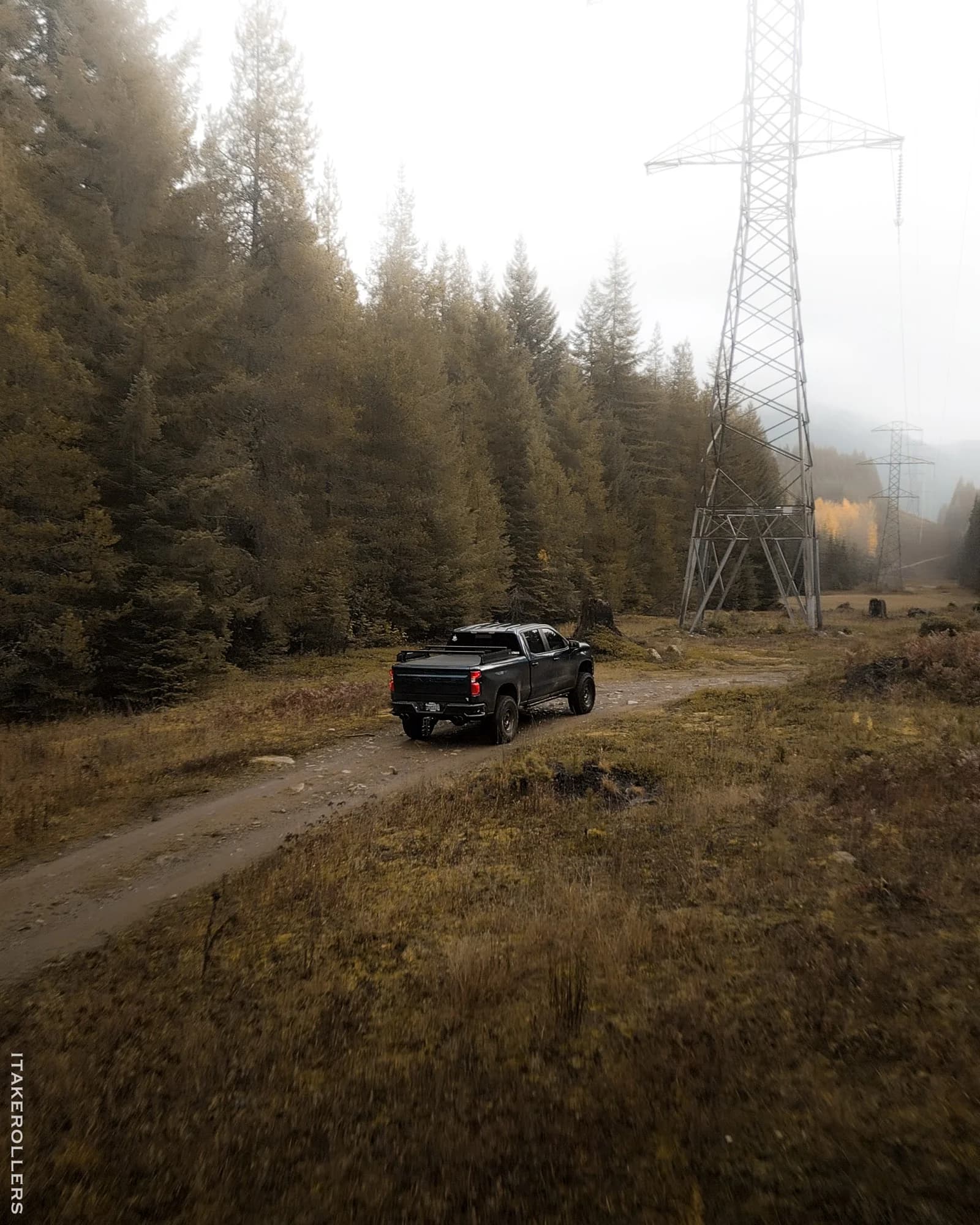 Silverado on trail moody shot